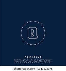 abstract geometric circle logo letter Q design concept