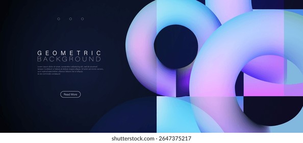 Abstract geometric circle modern background. Business banners, flyers, and presentations