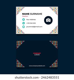 Abstract Geometric Circle Pattern Name Card for Business or Company