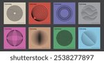 Abstract Geometric Circle Pattern Vector Design. Cool Vintage Electronic Music Album Cover. Swiss Design Print. Bauhaus Poster.