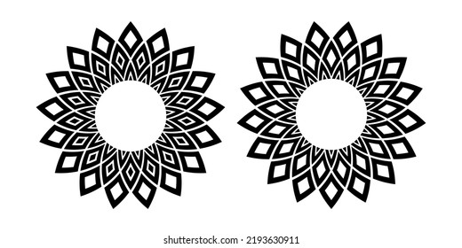 Abstract Geometric Circle Patterns. Decorative Design Elements. Vector Art.