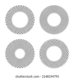 Abstract geometric circle patterns. Elements for design. Vector art.