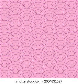 abstract geometric circle seamless pattern, pink background is good for clothes