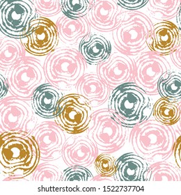 Abstract geometric circle seamless vector pattern background design print in a tribal style.