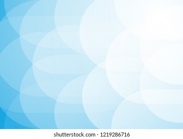 Abstract geometric circle shape modern background. Shine light blue color template web design, vector.  