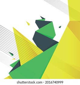 Abstract Geometric Circle Shapes With Lines Triangles Stars Decorative Objects