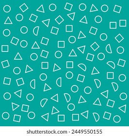 Abstract geometric with circle, square, triangle vector background