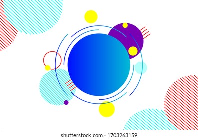 Antecedentes modernos del vector de círculo geométrico abstracto.vintage, plantilla, tecnología sin fisuras