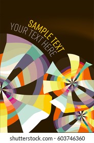 Abstract geometric circles background for text