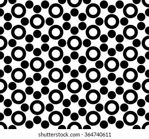 Abstract geometric circles black and white hipster fashion pillow pattern