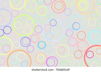 Abstract geometric circles, bubbles, sphere or ellipses pattern, colorful & artistic for graphic design, catalog, textile or texture printing & background. Vector illustration graphic.