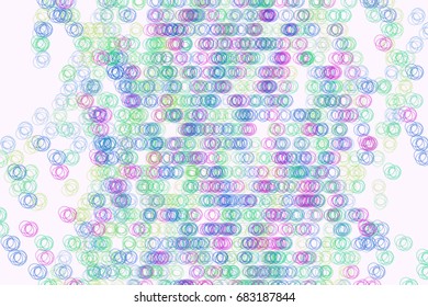 Abstract geometric circles or ellipses pattern, colorful & artistic for graphic design, catalog, textile or texture printing & background. Vector illustration graphic.
