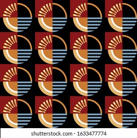 Abstract geometric circles on black background.EPS10 Illustration