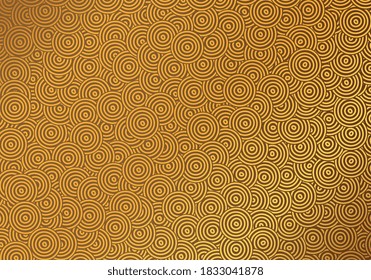 Abstract geometric circles on golden background. Elegant luxury round geometry shapes pattern. Modern abstract design for paper, cover, fabric, interior decor and other users. EPS10 Illustration.