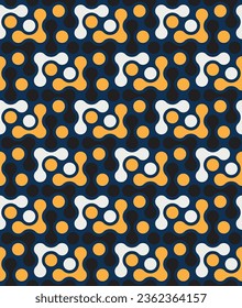 Abstract Geometric Circles Punch Vector Chail Style Seamless Pattern Trendy Fashion Colors Minimalist Texture