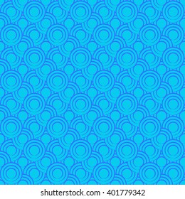 Abstract geometric circles seamless pattern. Vector illustration.