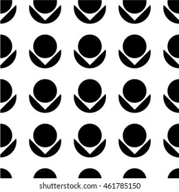 Abstract geometric circles seamless pattern.