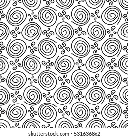 Abstract geometric circles seamless pattern.