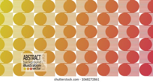Abstract geometric circles and stripes background - vector