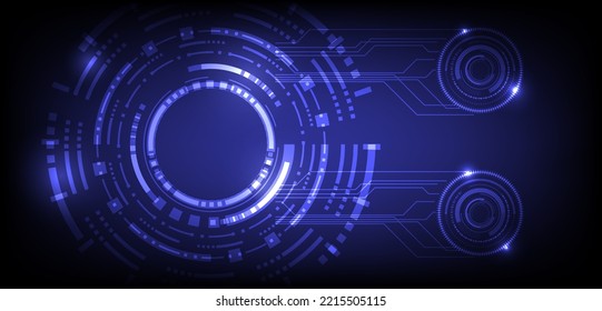 Abstract geometric circuit board vector illustration. Futuristic technology background.