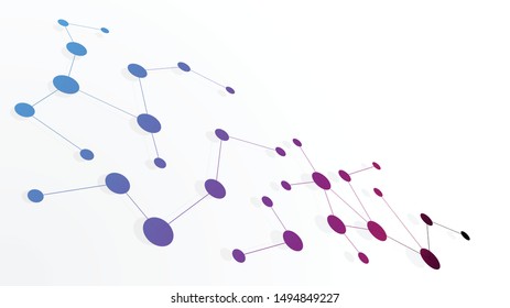 Abstract geometric Circuit connect lines and dots.Simple technology graphic background.Illustration Vector design Network technology and Connection concept.