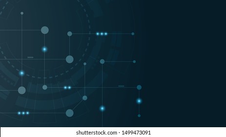 Circuito geométrico abstracto conectar líneas y puntos.Sencillo fondo gráfico de tecnología.Diseño de vectores de ilustración Tecnología de red y concepto de conexión.