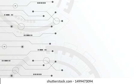 Abstract geometric Circuit connect lines and dots. Simple technology graphic background.Illustration. Vector design Network technology and Connection concept.