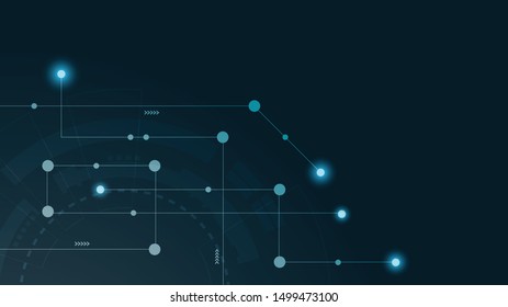 Abstract geometric Circuit connect lines and dots.Simple technology graphic background.Illustration Vector design Network technology and Connection concept.