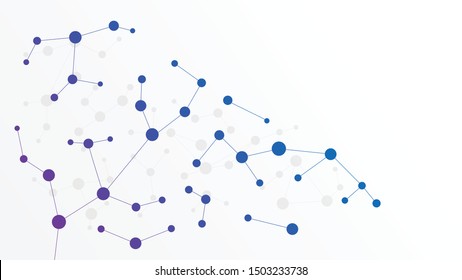 Abstract geometric Circuit connect lines and dots.Simple technology graphic background.Illustration Vector design Network technology and Connection concept.