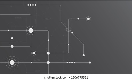 Abstract geometric Circuit connect lines and dots.Simple technology graphic background.Illustration Vector design Network technology and Connection concept.