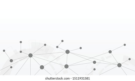 Abstract geometric Circuit connect lines and dots.Simple technology graphic background.Illustration Vector design Network technology and Connection concept.
