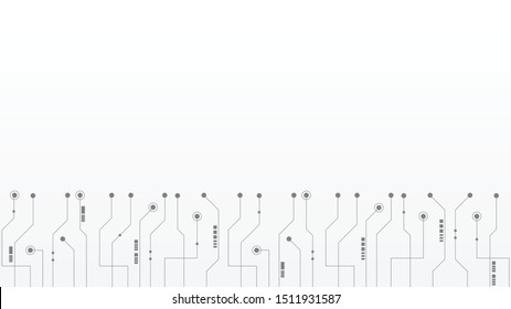 Abstract geometric Circuit connect lines and dots.Simple technology graphic background.Illustration Vector design Network technology and Connection concept.