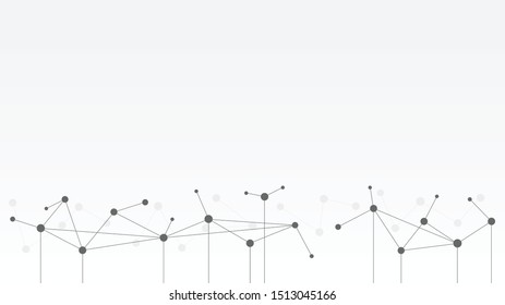 Abstract geometric Circuit connect lines and dots.Simple technology graphic background.Illustration Vector design Network technology and Connection concept.