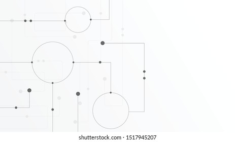 Abstract geometric Circuit connect lines and dots.Simple technology graphic background.Illustration Vector design Network technology and Connection concept.