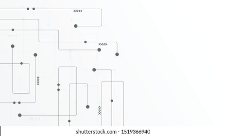 Abstract geometric Circuit connect lines and dots.Simple technology graphic background.Illustration Vector design Network technology and Connection concept.