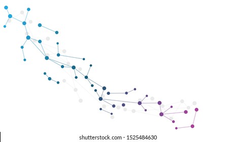 Abstract geometric Circuit connect lines and dots.Simple technology graphic background.Illustration Vector design Network technology and Connection concept.