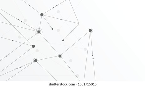 Abstract geometric Circuit connect lines and dots.Simple technology graphic background.Illustration Vector design Network technology and Connection concept.