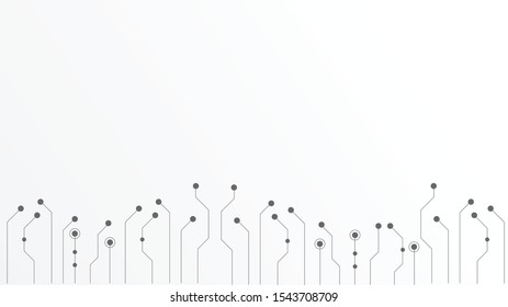Abstract geometric Circuit connect lines and dots.Simple technology graphic background.Illustration Vector design Network technology and Connection concept.