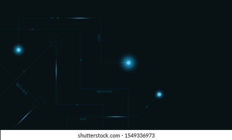 Abstract geometric Circuit connect lines and dots. Simple technology graphic background.