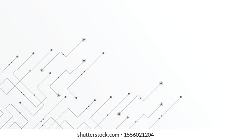 Abstract geometric Circuit connect lines and dots.Simple technology graphic background.Illustration Vector design Network technology and Connection concept.
