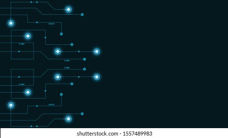 Abstract geometric Circuit connect lines and dots.Simple technology graphic background.Illustration Vector design Network technology and Connection concept.