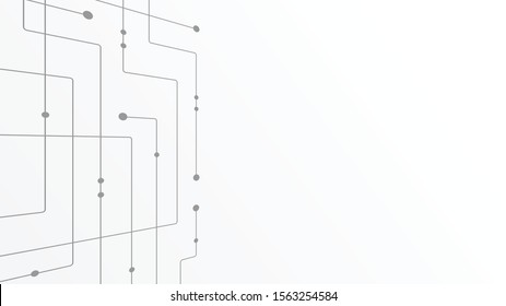 Abstract geometric Circuit connect lines and dots.Simple technology graphic background.Illustration Vector design Network technology and Connection concept.