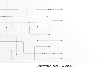 Abstract geometric Circuit connect lines and dots.Simple technology graphic background.Illustration Vector design Network technology and Connection concept.