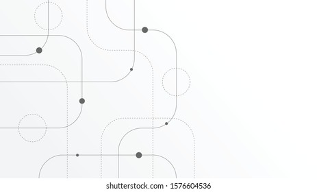 Abstract geometric Circuit connect lines and dots.Simple technology graphic background.Illustration Vector design Network technology and Connection concept.