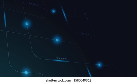 Abstract geometric Circuit connect lines and dots.Simple technology graphic background.Illustration Vector design Network technology and Connection concept.