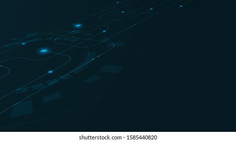 Abstract geometric Circuit connect lines and dots.Simple technology graphic background.Illustration Vector design Network technology and Connection concept.
