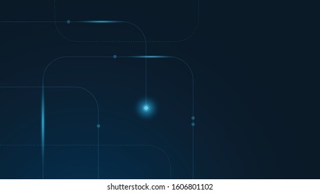 Abstract geometric Circuit connect lines and dots.Simple technology graphic background.Illustration Vector design Network technology and Connection concept.