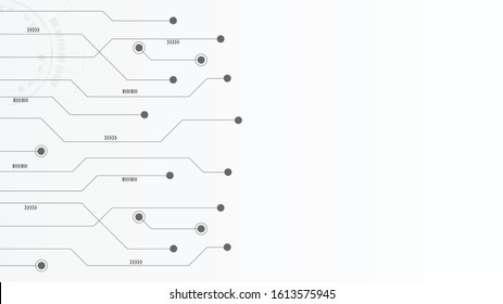 Abstract geometric Circuit connect lines and dots.Simple technology graphic background.Illustration Vector design Network technology and Connection concept.