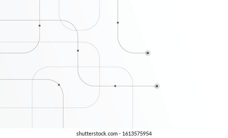 Abstract geometric Circuit connect lines and dots.Simple technology graphic background.Illustration Vector design Network technology and Connection concept.