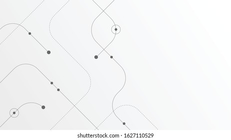 Abstract geometric Circuit connect lines and dots.Simple technology graphic background.Illustration Vector design Network technology and Connection concept.